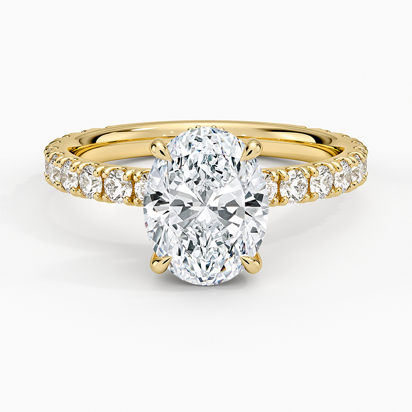 Lab-Grown Diamond Oval Cut Ring in 18K Gold