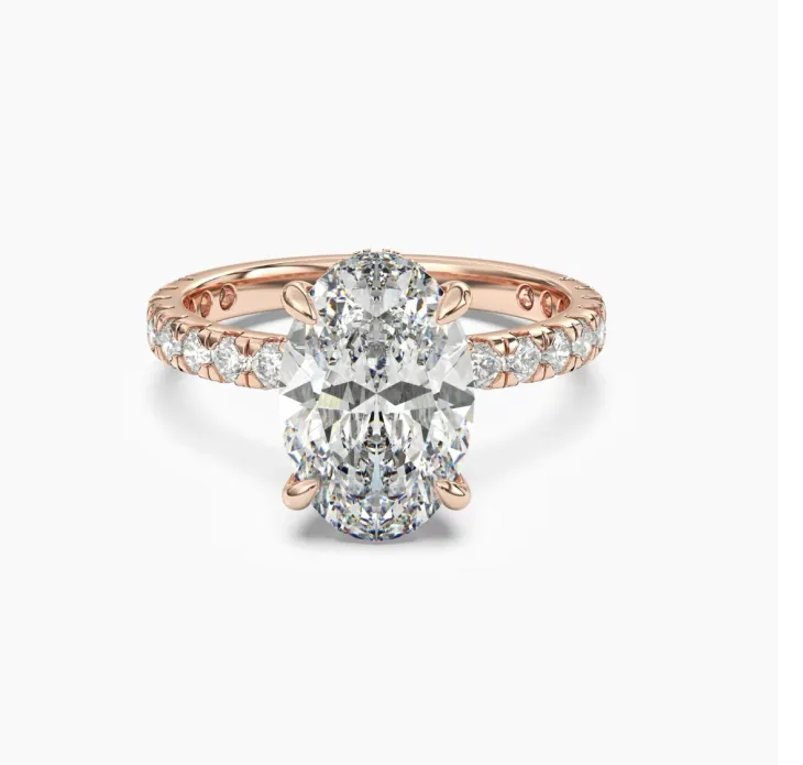 Lab-Grown Diamond Oval Cut Ring in 18K Gold