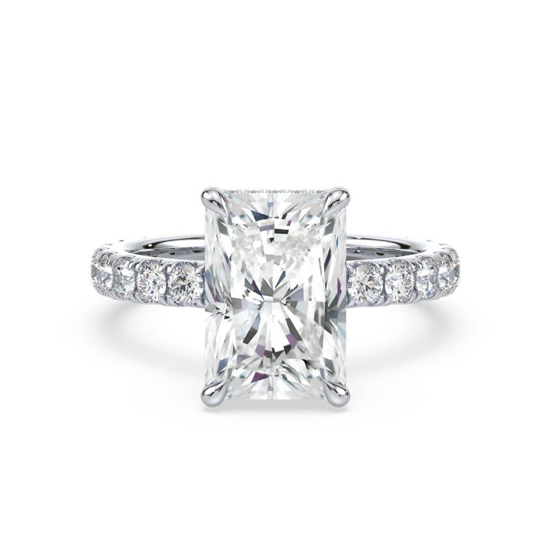Lab-Grown Diamond Radiant Cut Ring in 18K White Gold
