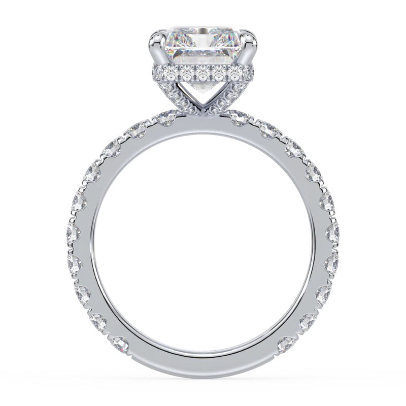 Lab-Grown Diamond Radiant Cut Ring in 18K White Gold