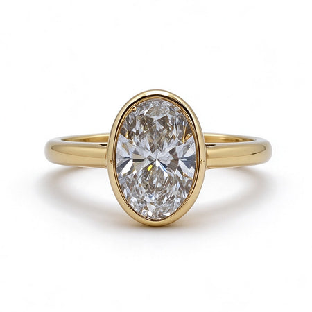 Oval Cut Ring | Lab-Grown Diamonds | Solid Gold |