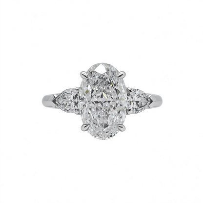 Oval Cut Ring | Lab-Grown Diamonds | Solid Gold |