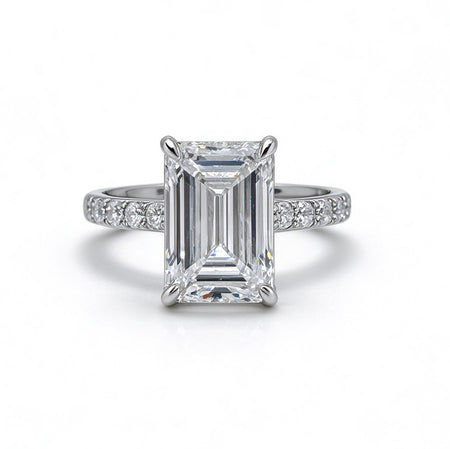 Emerald Cut Ring | Lab-Grown Diamonds | Solid Gold |