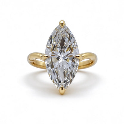 Marquise Cut Ring | Lab-Grown Diamonds | Solid Gold |