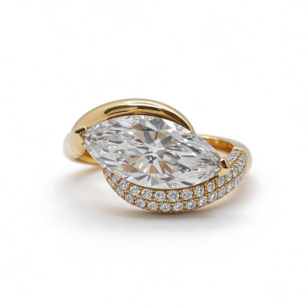 Marquise Cut Ring | Lab-Grown Diamonds | Solid Gold |