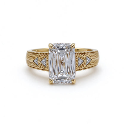 Emerald Cut Ring | Lab-Grown Diamonds | Solid Gold |