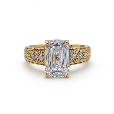 Emerald Cut Ring | Lab-Grown Diamonds | Solid Gold |