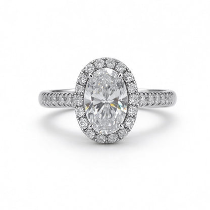 Oval Cut Ring | Lab-Grown Diamonds | Solid Gold |