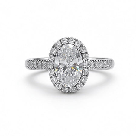 Oval Cut Ring | Lab-Grown Diamonds | Solid Gold |