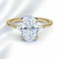 Oval Three-Stone Custom Engagement Ring Setting|Price is for Setting Only