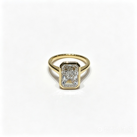 Yellow Gold Cushion Ring | Lab-Grown Diamonds | Solid Gold  | Hidden Halo Engagement Ring