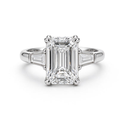 Emerald Cut Ring | Lab-Grown Diamonds | Solid Gold |