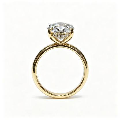 oval rose gold ring | Lab-Grown Diamonds | solid gold | Minimalist  | Engagement Ring
