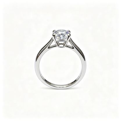 Oval white gold Ring | Lab-Grown Diamonds | Solid Gold