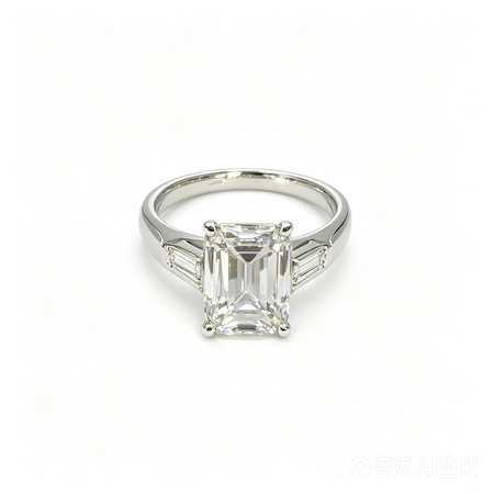 Emerald White Gold Ring | Lab-Grown Diamonds | Solid Gold | Clean & Sophisticated
