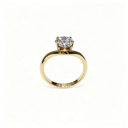 Oval Rose Gold Ring | Lab-Grown Diamonds | Solid Gold Solitaire Ring