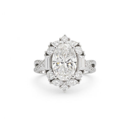 Oval Cut Ring | Lab-Grown Diamonds | Solid Gold |