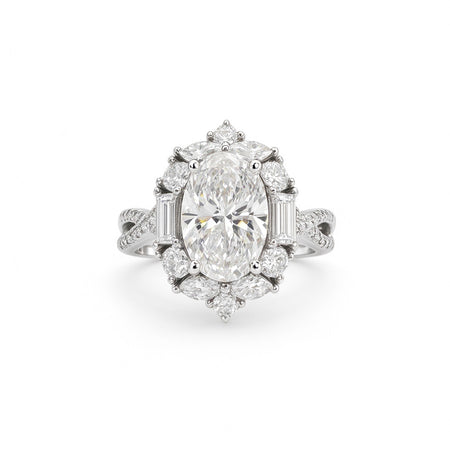 Oval Cut Ring | Lab-Grown Diamonds | Solid Gold |