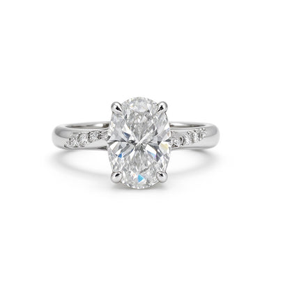 Oval Cut Ring | Lab-Grown Diamonds | Solid Gold |