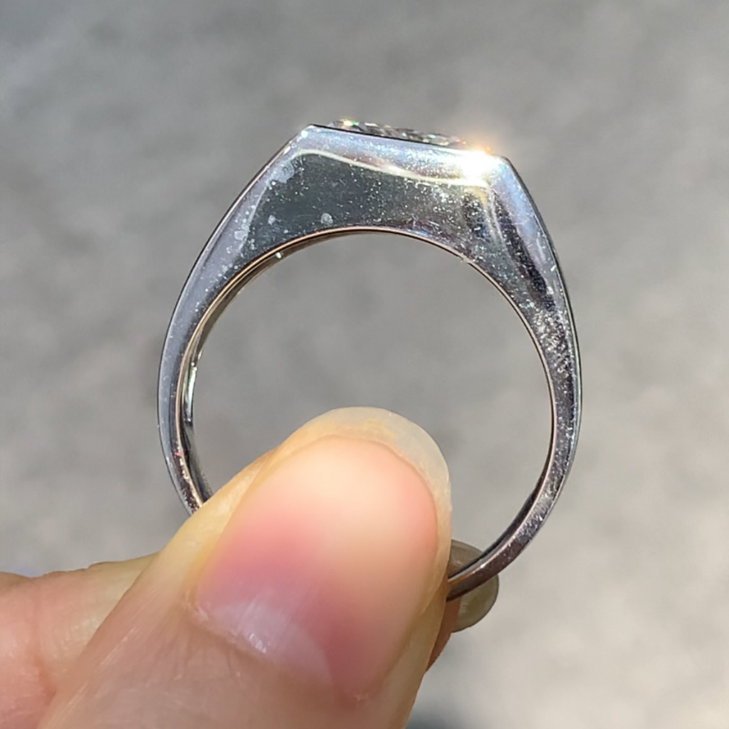 Custom Order: 3ct Radiant Cut Lab Diamond Man Ring