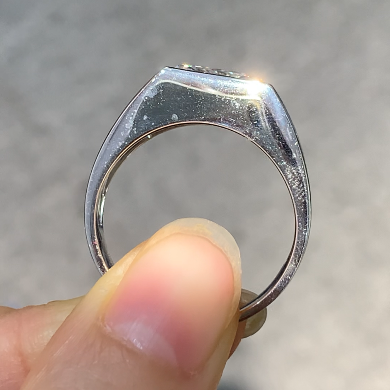 Custom Order: 3ct Radiant Cut Lab Diamond Man Ring