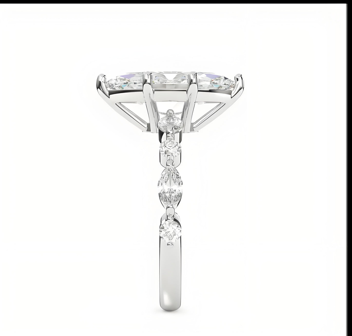 Lab-Grown Diamond Marquise Cut Ring in 18K Gold